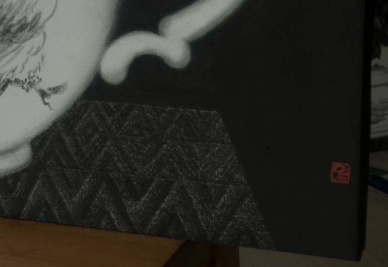 Original Black & White Nature Painting by Ryu Hoimin