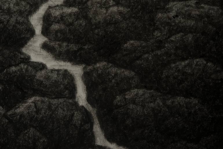 Original Black & White Landscape Painting by Ryu Hoimin