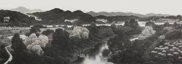Mountains and streams. Korean Ink On Hanji. 140X400Cm. 2016. 09. 21 thumb
