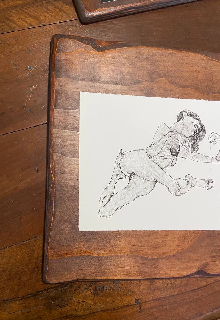 Original Expressionism Nude Drawing by Derya Kadipasaoglu