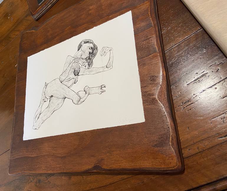 Original Expressionism Nude Drawing by Derya Kadipasaoglu