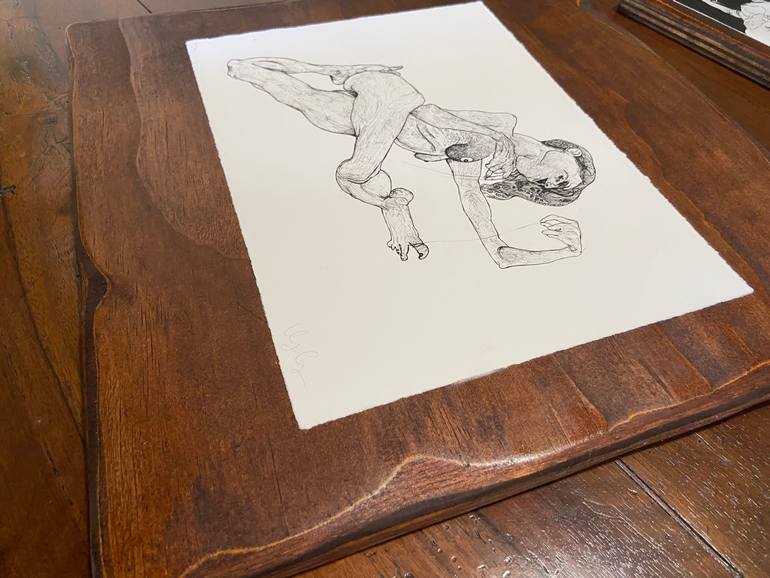 Original Expressionism Nude Drawing by Derya Kadipasaoglu