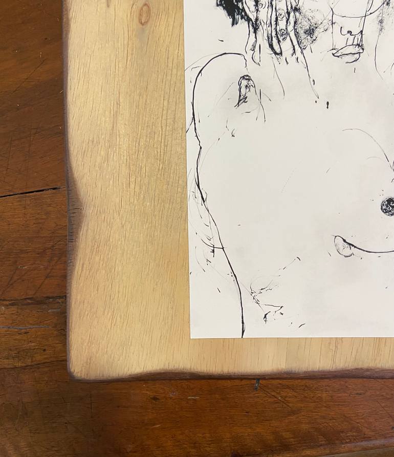 Original Expressionism Erotic Drawing by Derya Kadipasaoglu