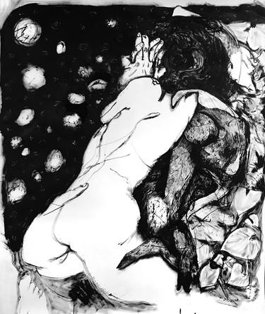 Print of Expressionism Nude Drawings by Derya Kadipasaoglu