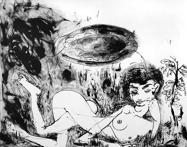 Original Abstract Expressionism Nude Drawings by Derya Kadipasaoglu
