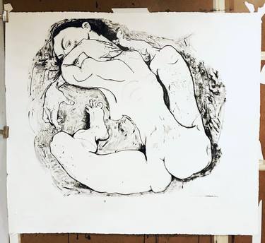 Original Expressionism Nude Drawings by Derya Kadipasaoglu