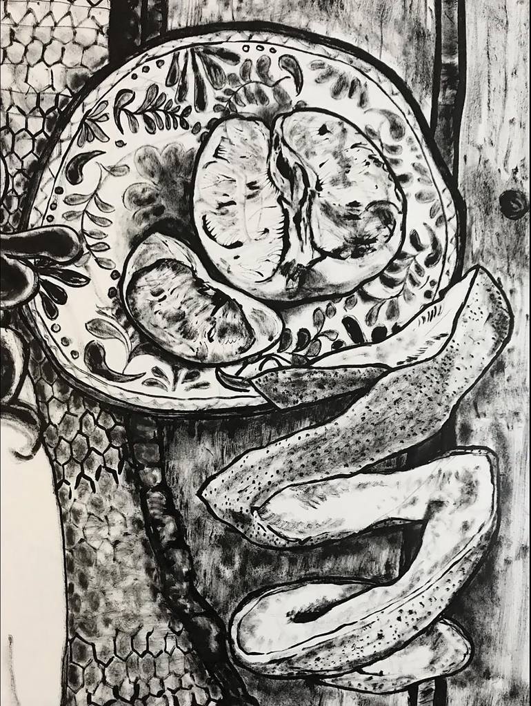 Original Expressionism Nude Drawing by Derya Kadipasaoglu