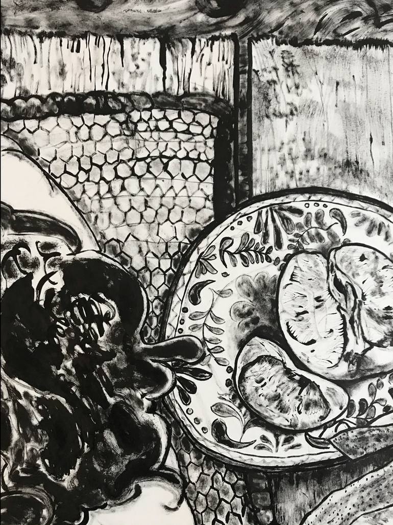 Original Expressionism Nude Drawing by Derya Kadipasaoglu