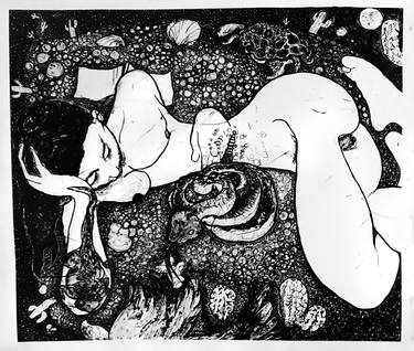 Print of Surrealism Nude Drawings by Derya Kadipasaoglu