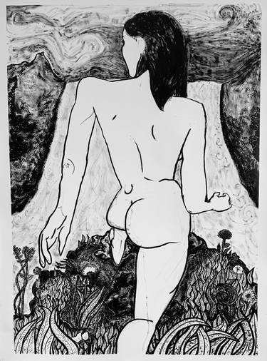 Original Expressionism Nude Drawings by Derya Kadipasaoglu