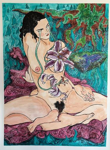 Original Expressionism Nude Drawings by Derya Kadipasaoglu