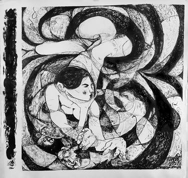 Original Expressionism Nude Drawings by Derya Kadipasaoglu