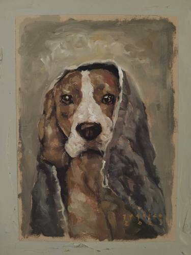 Print of Realism Dogs Paintings by gerry joquico