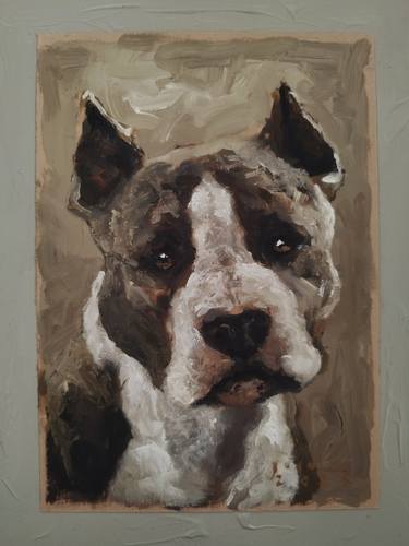Print of Fine Art Dogs Paintings by gerry joquico