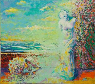 Original Impressionism Beach Paintings by Intiqam Agayev