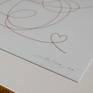 A handprinted graphic screenprint. A squiggle that ends in a heart -'Happy Ending'! 
Printed in a beautiful copper. Simple but effective!

Limited edition 100

Handprinted on Heritage 315gsm paper

Comes mounted in a white 1.4mm standard core mount
Size 40 x 50cm (15.7 x 19.7inch)
Size of print 29 x 39cm (11.4 x 15.4inch)

Comes with a protective plastic folder to protect the print