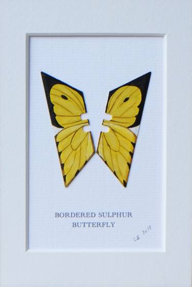 Saatchi Art Artist Lene Bladbjerg; Painting, “Bordered Sulphur butterfly” #art
