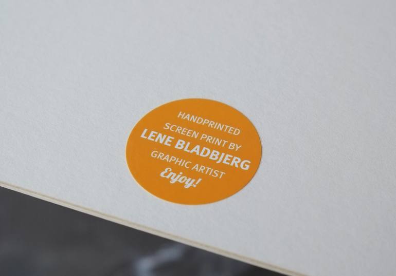 Original Modern Typography Printmaking by Lene Bladbjerg