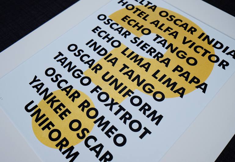 Original Conceptual Typography Printmaking by Lene Bladbjerg