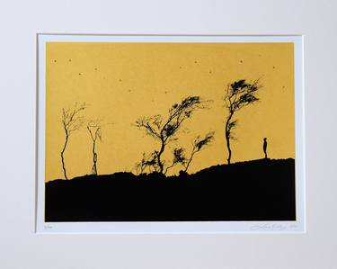 Original Modern Tree Printmaking by Lene Bladbjerg