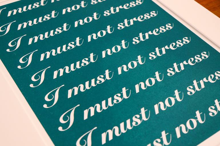 Original Modern Typography Printmaking by Lene Bladbjerg