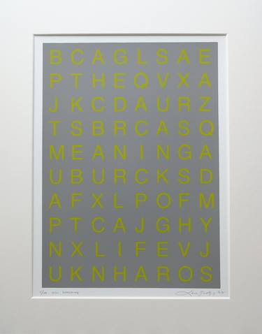 Original Conceptual Typography Printmaking by Lene Bladbjerg
