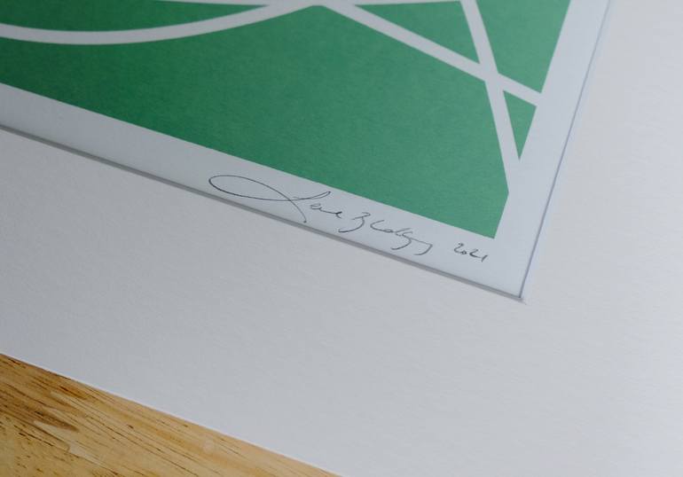 Original geometric Abstract Printmaking by Lene Bladbjerg
