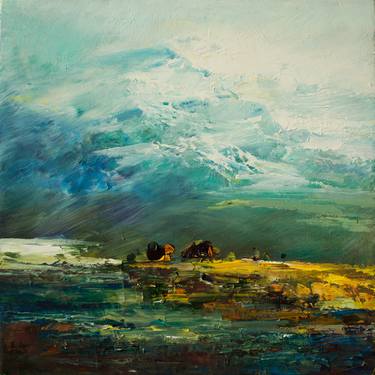 Print of Expressionism Landscape Paintings by Xinyu Wang