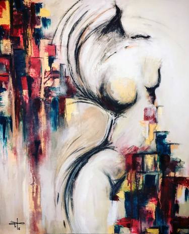 Original Abstract Nude Paintings by Dana Naser