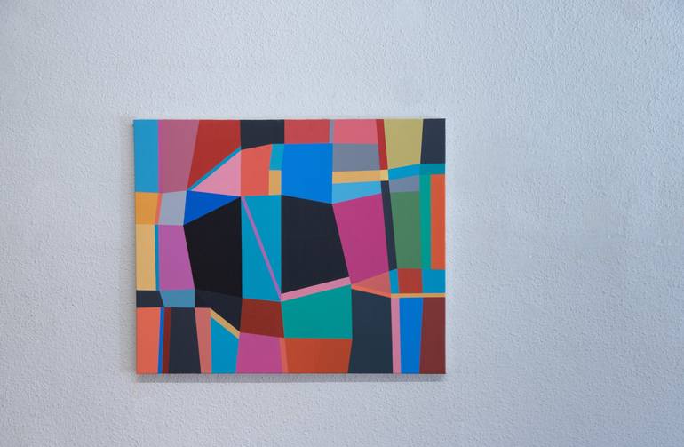 Original Cubism Abstract Painting by Ildefonso Martin