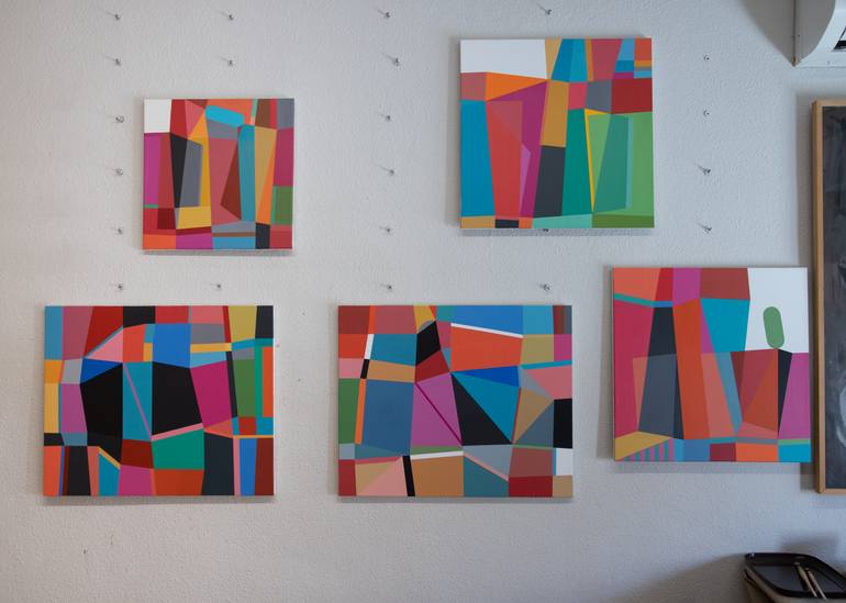 Original Cubism Abstract Painting by Ildefonso Martin