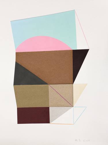 Print of Geometric Collage by Ildefonso Martin