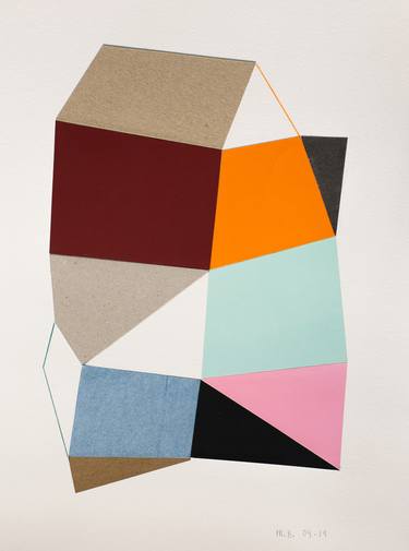 Print of Cubism Geometric Collage by Ildefonso Martin