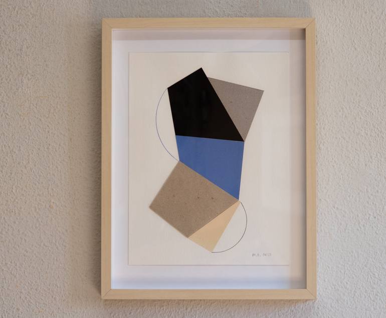 Original Abstract Geometric Collage by Ildefonso Martin