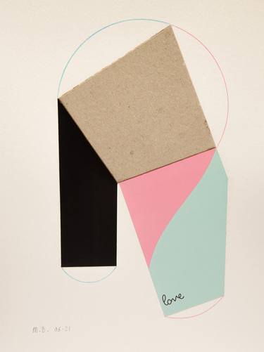 Original Abstract Geometric Collage by Ildefonso Martin