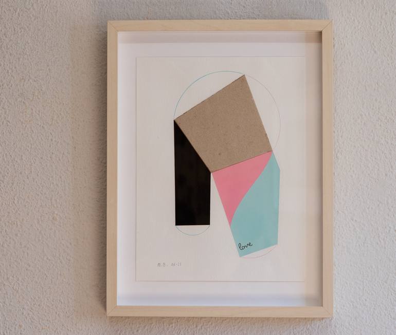 Original Geometric Collage by Ildefonso Martin