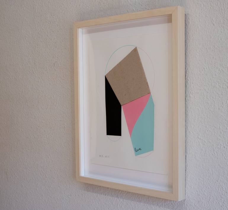 Original Abstract Geometric Collage by Ildefonso Martin