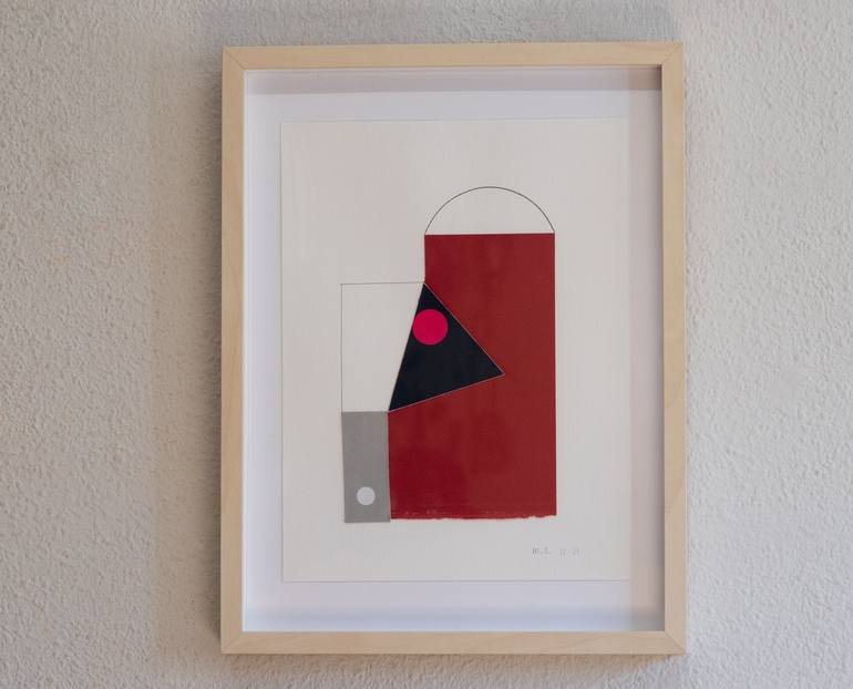 Original Abstract Collage by Ildefonso Martin