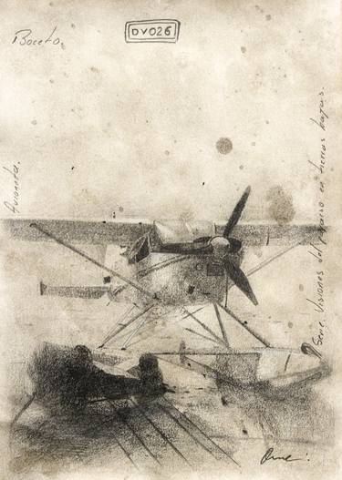 Original Aeroplane Drawings by RENE GOMEZ OME