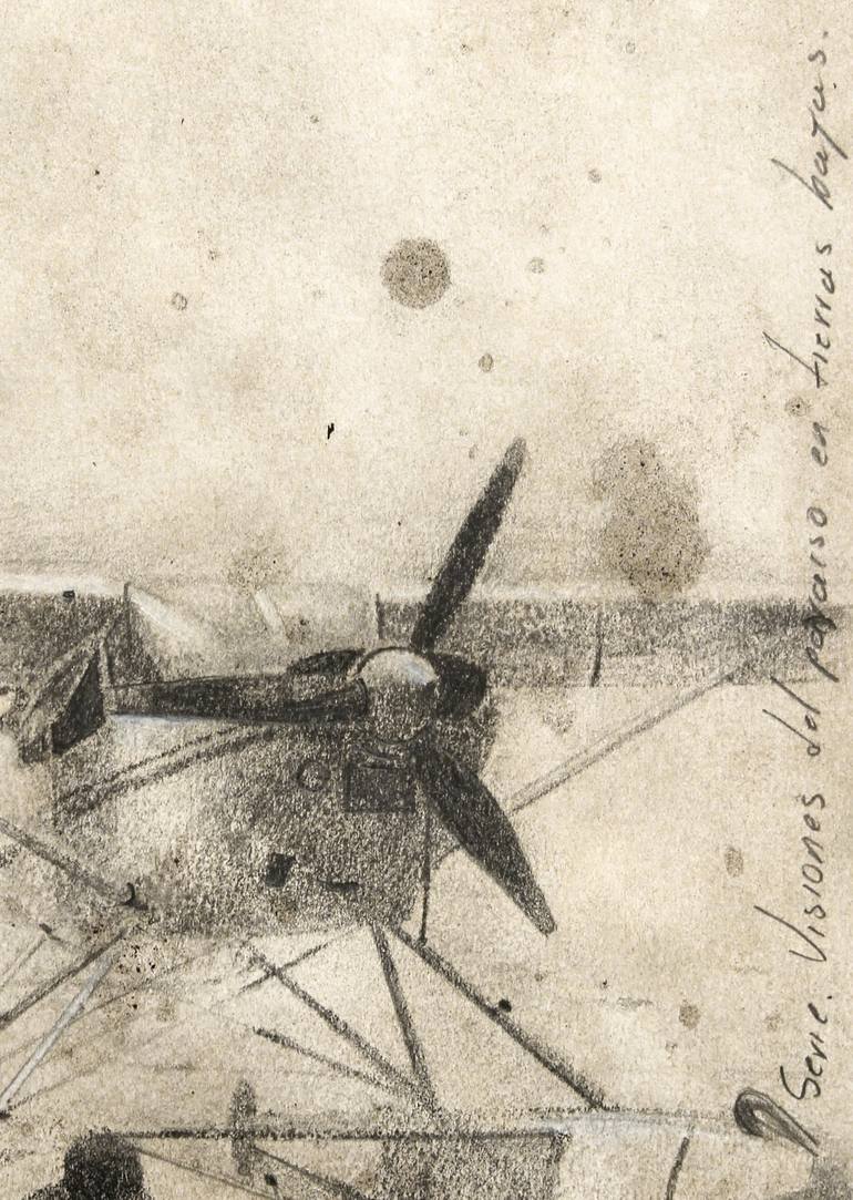 Original Aeroplane Drawing by RENE GOMEZ OME