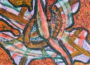 Original Abstract Expressionism Love Drawings by Jorge Liporace