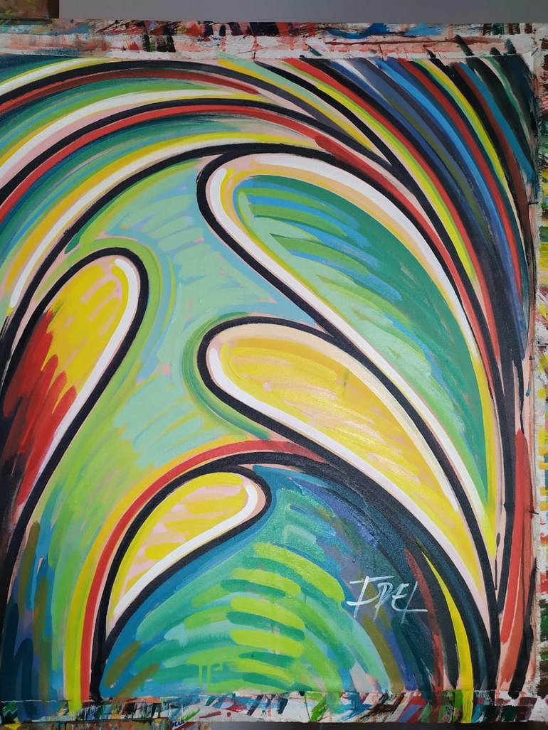 Original Abstract Expressionism Abstract Painting by Israel  Da Costa