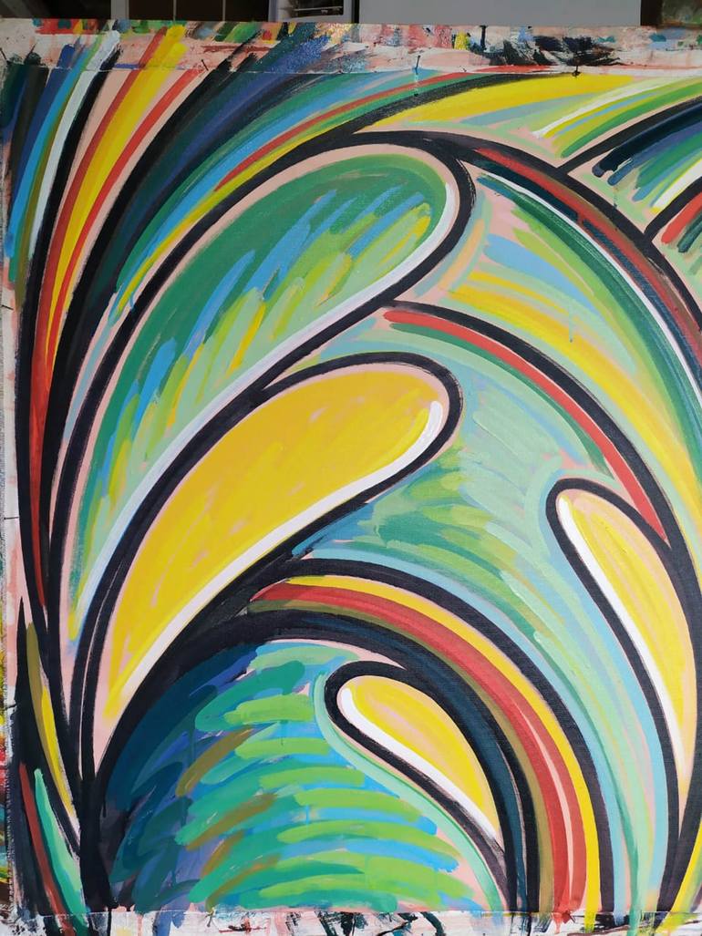 Original Abstract Expressionism Abstract Painting by Israel  Da Costa