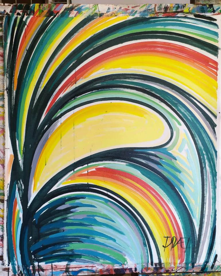 Original Abstract Painting by Israel  Da Costa
