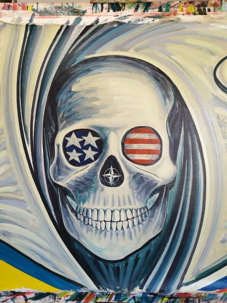 Original Expressionism People Painting by Israel  Da Costa