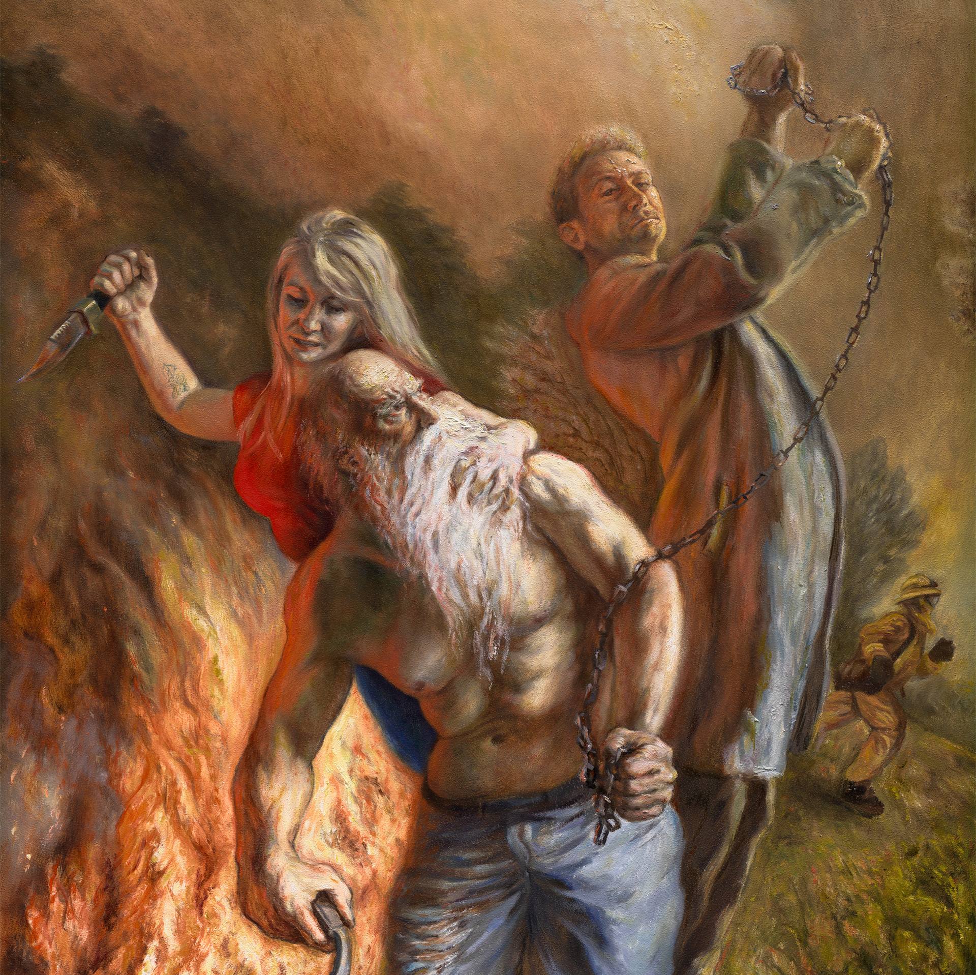 Conflict Of Generations Titanomachy Painting By Jason Rafferty Saatchi Art