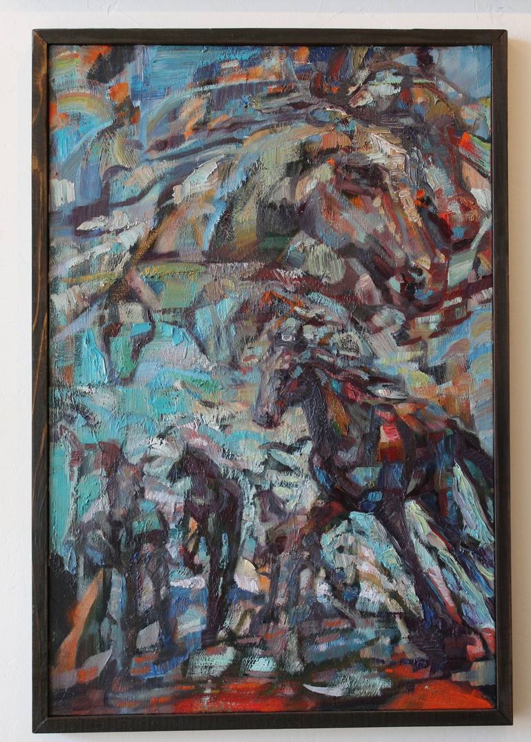 Original Abstract Horse Painting by Lara Branca