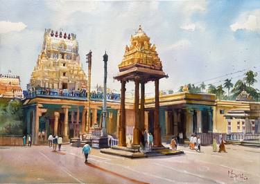 Original Architecture Paintings by Deivasigamani M