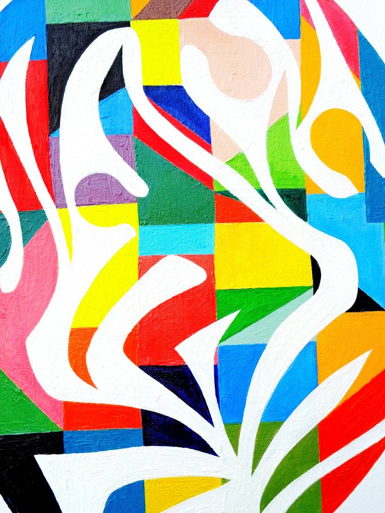 Original Conceptual People Painting by Elisaveta Sivas