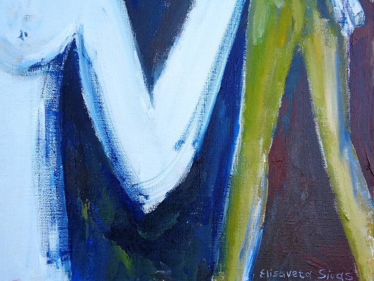 Original Conceptual People Painting by Elisaveta Sivas